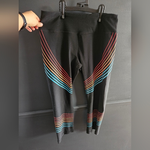 RBX Womens High-Waisted Performance Capri Leggings – Size L – Black - Picture 3 of 6